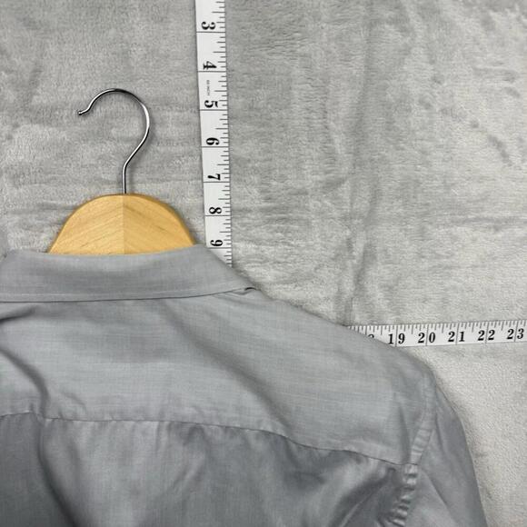 Eton Contemporary Fit Dress Shirt Gray Herringbone Cotton Men Size 18.5 47 ‘Read - Picture 11 of 12